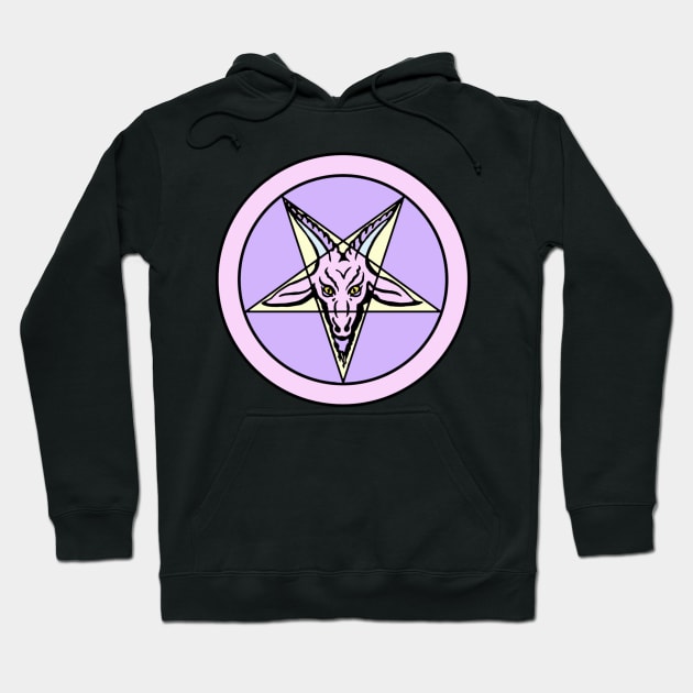 Pastel Baphomet Pentagram Hoodie by lilgothgf